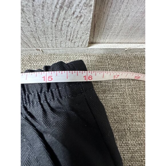 Blair Womens Black Elastic Waist Pants Large Cotton/Polyester Blend Pockets - Picture 6 of 8